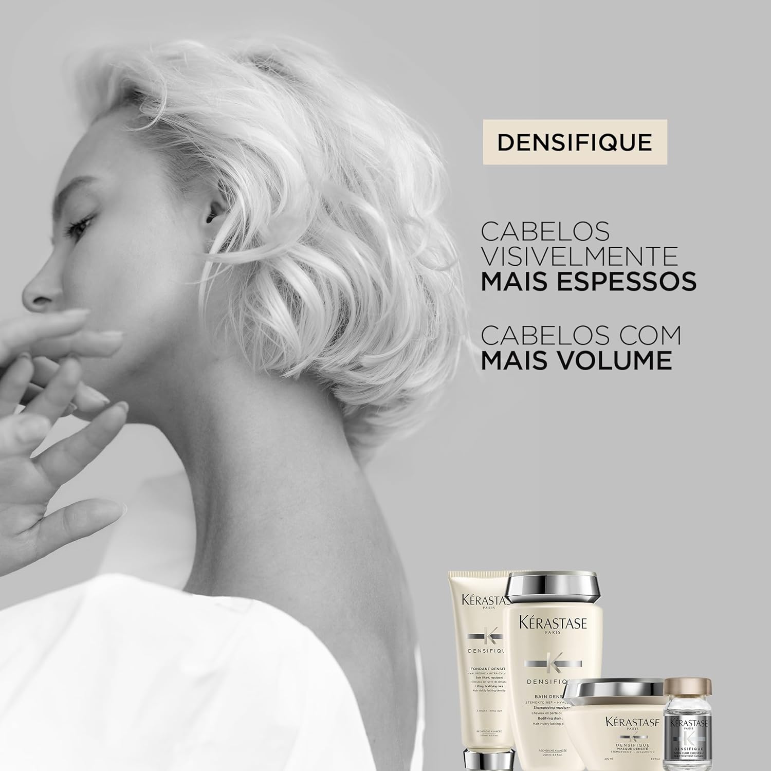 Kérastase Shampoo Densifique Bain Densité, shampoo para volume, tratamento capilar, cabelos finos, densidade capilar